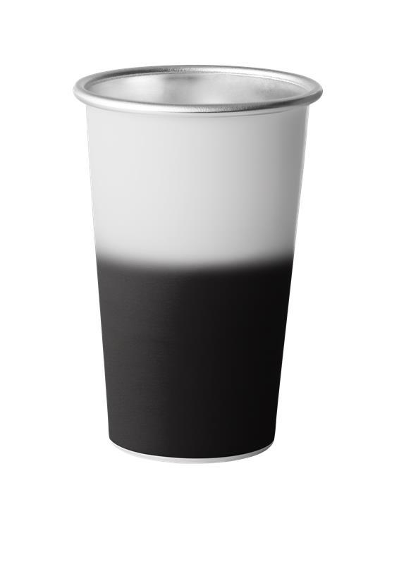 Aluminium colour changing cup - black