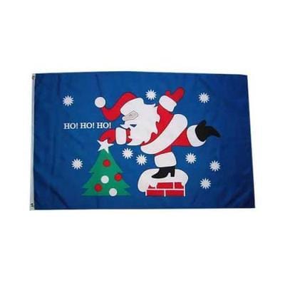 Christmas Ho Ho Ho 1.52m x 0.91m (5ft x 3ft) Budget Display Flag