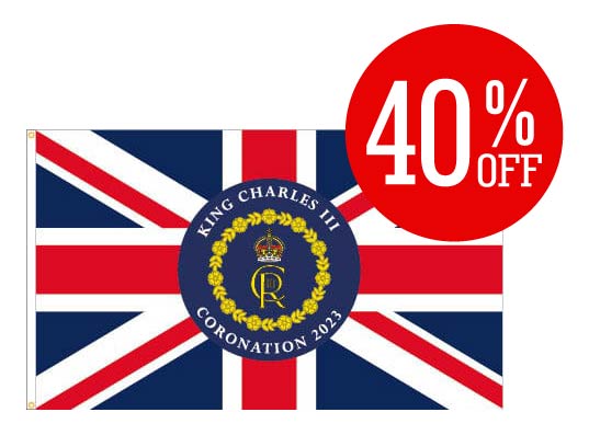 King Charles III budget Coronation flag - Special edition design