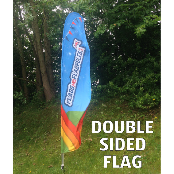 Medium Feather Flag with Spike base & Double Sided Flag