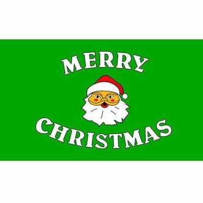 Merry Christmas Budget Display Flag - Green