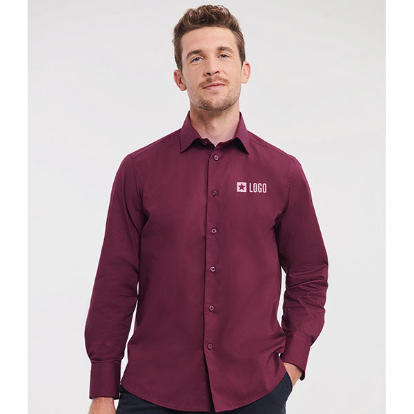 Promotional Russell Collection Long Sleeve Easy Care Fitted Shirt