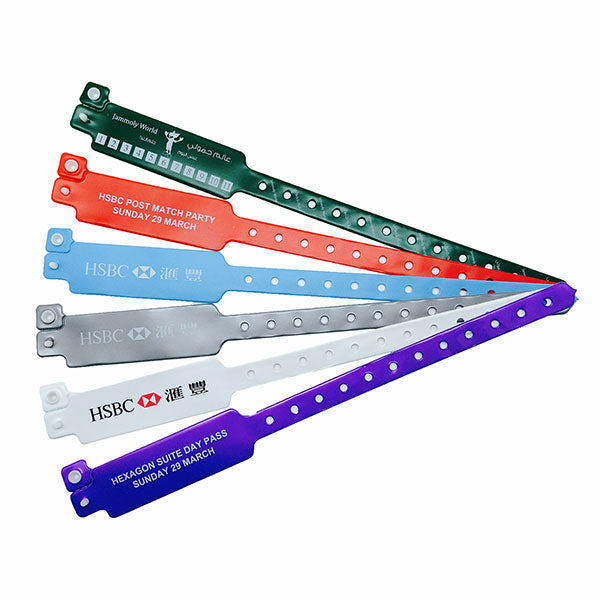 Promotional PVC Security Wristband - Spot Colour