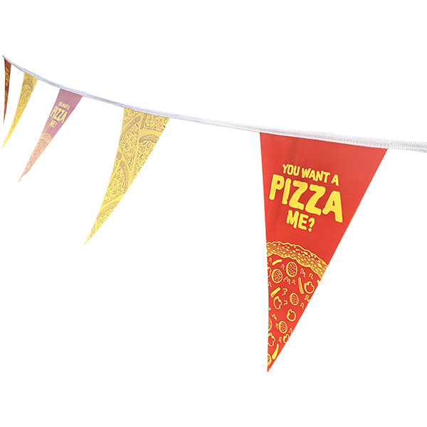 Promotional Bunting - White Triangular Pennants