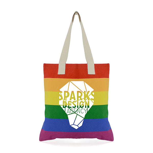 Promotional Hegarty Rainbow 10oz Canvas Shopper - Spot Colour