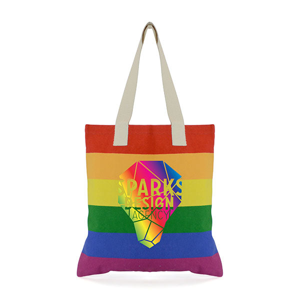 Promotional Hegarty Rainbow 10oz Canvas Shopper - Full Colour