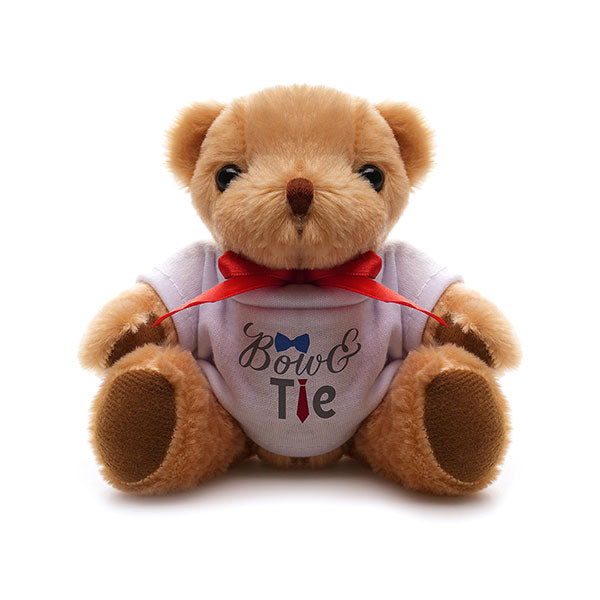 Promotional Jointed 20cm Bear With White T-Shirt