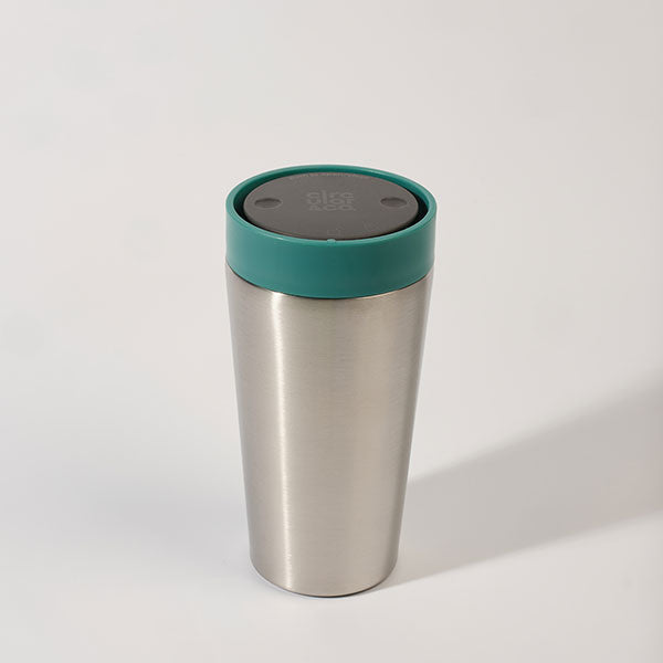 Promotional Circular Design 12oz Stainless Steel Travel Mug - Spot Colour