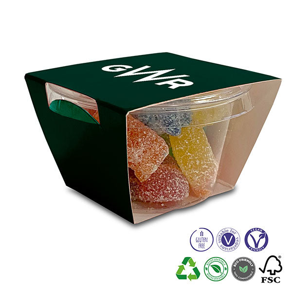 Promotional Large Clear Tub Containing Jelly Beans