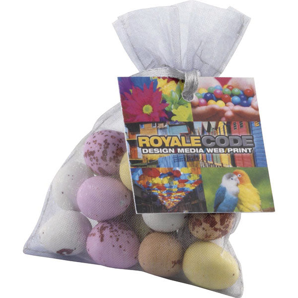 Promotional Organza Bag with Mini Eggs - Standard