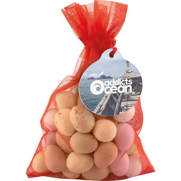 Promotional Organza Bag with Mini Eggs - Large