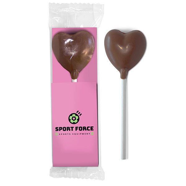 Promotional Chocolate Heart Lolly