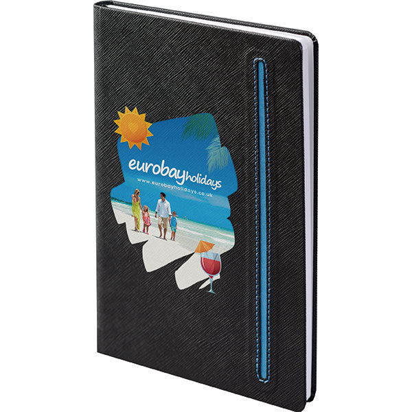 Promotional A5 Denim Black Notebook - Full Colour