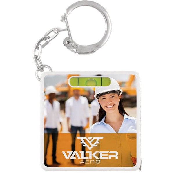 Promotional Spirit Level Tape Measure Key Ring - Full Colour