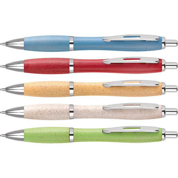 Promotional Contour Colour Wheatstraw Ballpen - Spot Colour