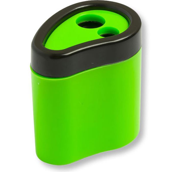 Promotional Fluorescent 2 Hole Sharpener - Spot Colour