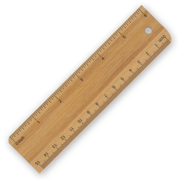 Promotional Bamboo Ruler 30cm - Spot Colour