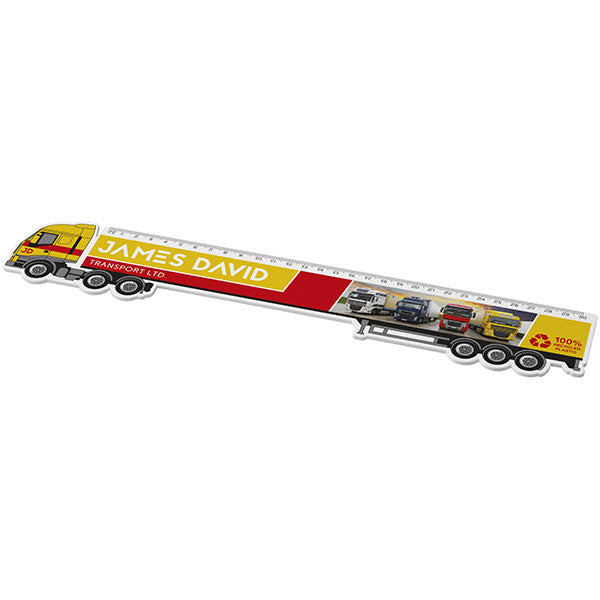 Promotional Lorry Shaped Plastic Ruler 30cm