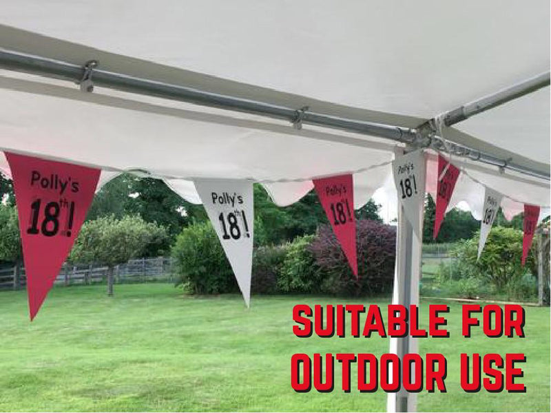 Triangular Waterproof Bunting - Custom Printed - QUICK DELIVERY