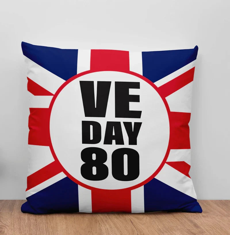 VE Day 80 commemorative cushion - Design 1