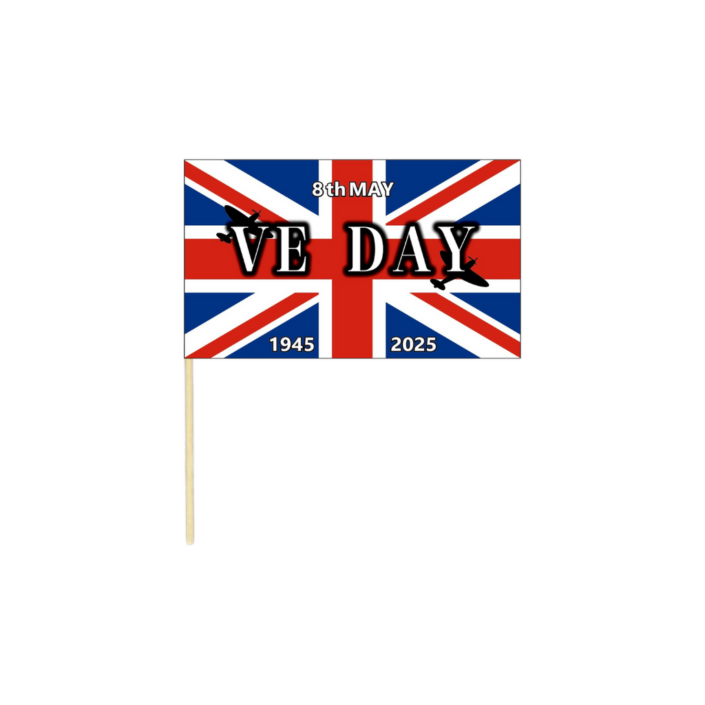 VE Day 80 Handwaving Flags