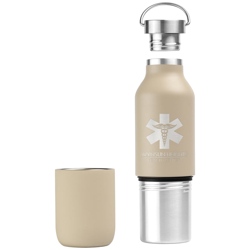 Freya Duo – 2-in-1 590 ml Double-Wall Recycled Stainless Steel Bottle with 325 ml Tumbler