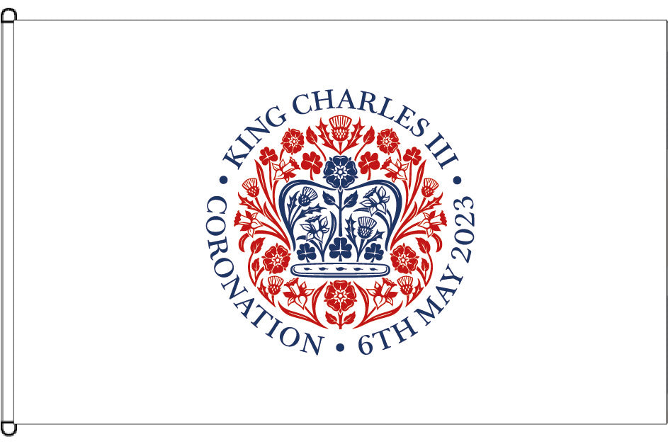 Flag for King Charles III coronation - Official Emblem design